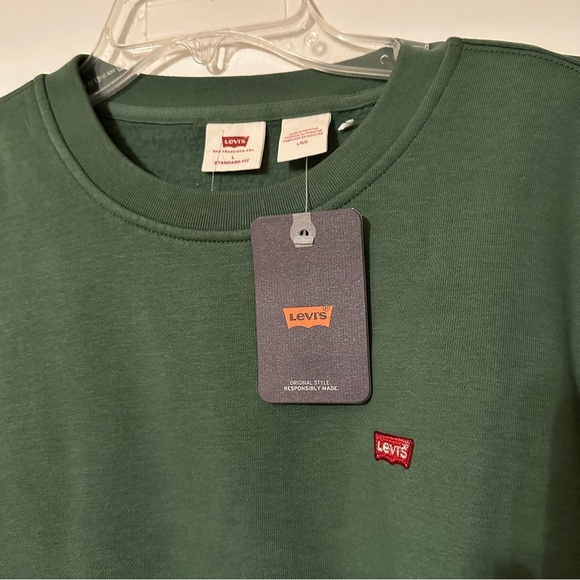 New Levi’s crewneck sweatshirt green men’s L - Picture 2 of 7